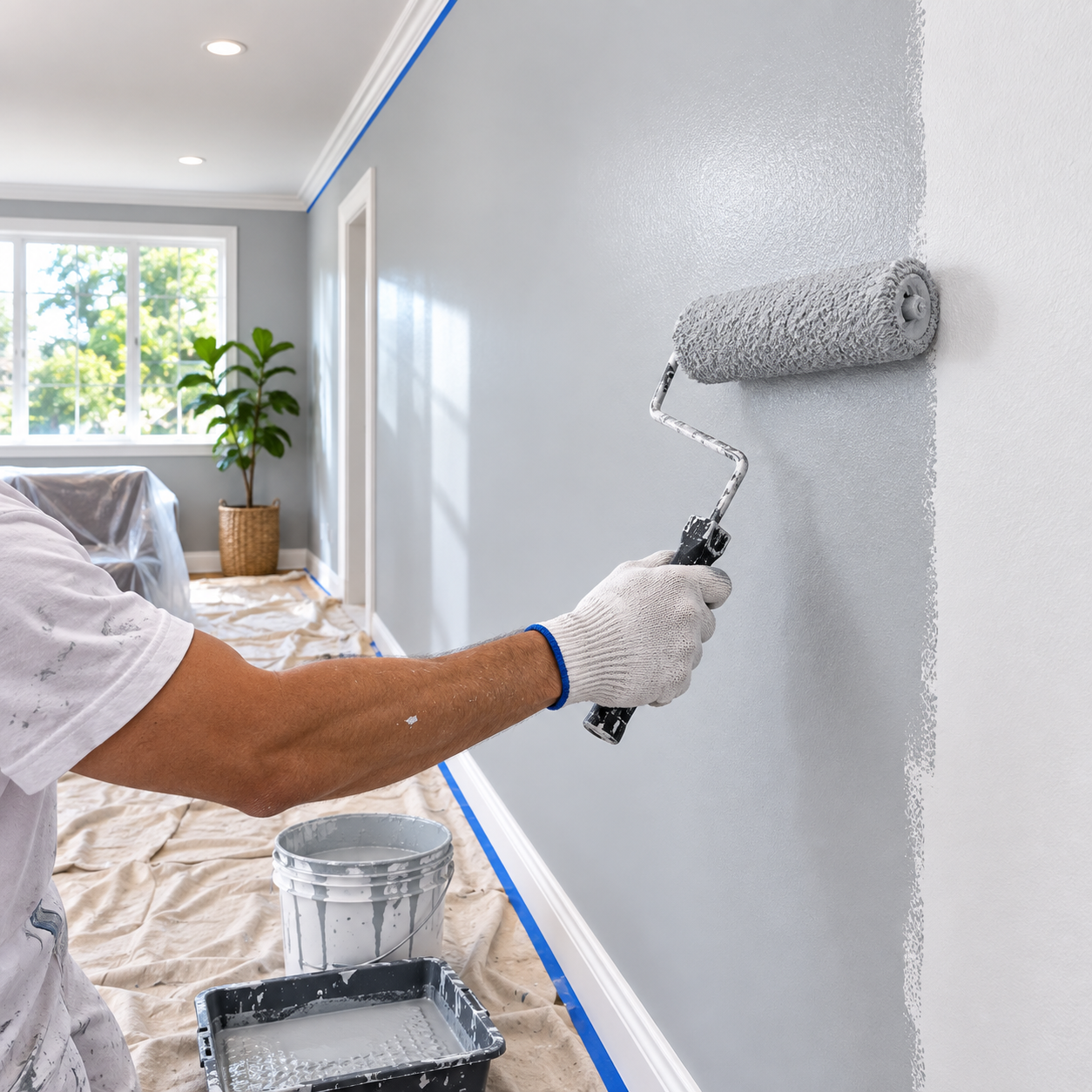 Interior painting services in the Bay Area by Barak Construction